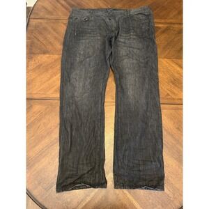 Rocawear Classic Fit Mens Jeans 42x32 Dark Gray Denim Straight Leg Streetwear